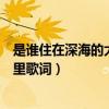 是谁住在深海的大菠萝里歌词中文（是谁住在深海的大菠萝里歌词）