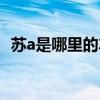 苏a是哪里的车牌号（皖a是哪里的车牌号）