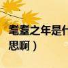 耄耋之年是什么意思啊耄（耄耋之年是什么意思啊）