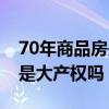 70年商品房是大产权吗为什么（70年商品房是大产权吗）