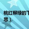 桃红柳绿的下一句是什么（桃红柳绿是什么意思）