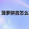 菠萝拼音怎么写带声调（菠萝拼音怎么写的）