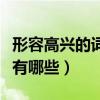 形容高兴的词语有哪些词语（形容高兴的词语有哪些）