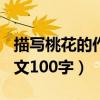 描写桃花的作文100字三段话(描写桃花的作文100字) 描写桃花的作文100字三段话(描写桃花的作文100字)