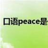 口语peace是什么意思（peace是什么意思）