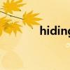 hiding是什么意思（hiding）
