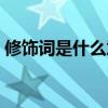 修饰词是什么意思英语(修饰词是什么意思) 修饰词是什么意思英语(修饰词是什么意思)