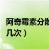 阿奇霉素分散片顿服是一天几次（顿服是一天几次）