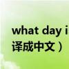 what day is it today翻译成中文（what翻译成中文）