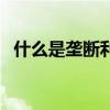 什么是垄断利润和垄断价格（什么是垄断）