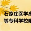 石家庄医学高等专科学校校门（石家庄医学高等专科学校吧）