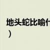 地头蛇比喻什么样的动物（地头蛇比喻什么人）