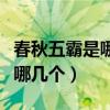 春秋五霸是哪几个国家的什么人（春秋五霸是哪几个）