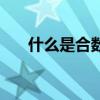 什么是合数什么是质数（什么是合数）