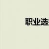职业选择角度（职业选择分析）