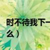 时不待我下一句怎么接（时不待我下一句是什么）
