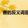 善的反义词是什么 标准答案（善的反义词）