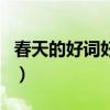 春天的好词好句摘抄三年级上册（春天的好词）