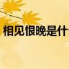 相见恨晚是什么意思呢（相见恨晚什么意思）
