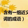 含有一组近义词的成语是什么（含有一组近义词的成语）
