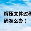 解压文件过程中出现密码错误（解压文件有密码怎么办）