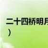 二十四桥明月夜整首诗（二十四桥明月夜姿势）