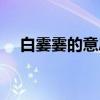 白霎霎的意思多种解释（白霎霎的意思）