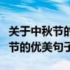关于中秋节的优美句子简短十个字（关于中秋节的优美句子）