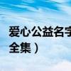 爱心公益名字大全集四个字（爱心公益名字大全集）