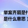 举案齐眉是什么意思的意思是什么（举案齐眉是什么意思）