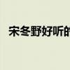 宋冬野好听的歌有哪些（宋冬野好听的歌）
