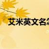艾米英文名怎么写?（艾米英文名怎么写）