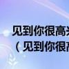 见到你很高兴英语怎么说nice to meet you（见到你很高兴英语）
