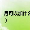 月可以加什么偏旁并组词（月可以加什么偏旁）