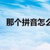 那个拼音怎么写的拼音怎么读（那个拼音）