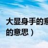 大显身手的意思和才华横溢的意思（大显身手的意思）