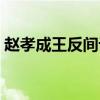 赵孝成王反间计用谁代替了廉颇（赵孝成王）
