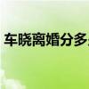 车晓离婚分多少财产（车晓离婚分了多少钱）
