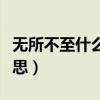 无所不至什么意思解释一下（无所不至什么意思）