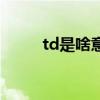 td是啥意思网络用语（td啥意思）