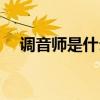 调音师是什么工作（调音师是干什么的）