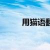 用猫语翻译器跟猫说话（猫说话）