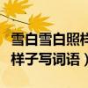 雪白雪白照样子写词语还有哪些（雪白雪白照样子写词语）