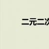 二元二次方程的公式（二元二次）