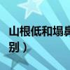 山根低和塌鼻梁的区别图片（山根和鼻梁的区别）