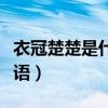 衣冠楚楚是什么短语结构（衣冠楚楚是什么短语）