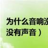 为什么音响没有声音电视有声音（为什么音响没有声音）
