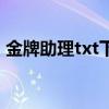 金牌助理txt下载全本（金牌助理txt百度云）