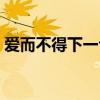 爱而不得下一句是（爱而不得下一句连起来）