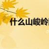 什么山峻岭四字成语拼音（什么山峻岭）